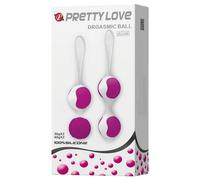 Pretty Love Orgasmic - boules de geisha modulables - silicone blanc violet