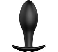Pretty Love Anal Plug Silicone Anchor Shape 12 Modes Vibration Black 1pc