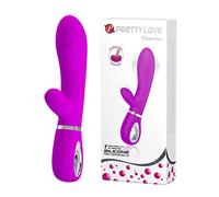Pretty Love Thomas - Rabbit Vibrator Rose Profond Ø 4 x 20,5 cm