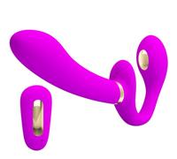 Pretty love - thunderbird double vibrateur strap-on avec télécommande violet