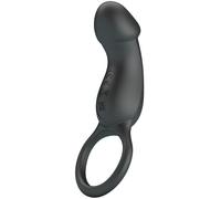 Pretty love - trae anneau vibrant avec stimulateur noir