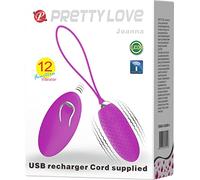 Pretty Love Œuf vibrant Joanna Striated – Rechargeable à picots, 12 vitesses, télécommande USB
