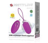 Pretty Love Jessica - œuf vibrant rechargeable avec télécommande (violet)