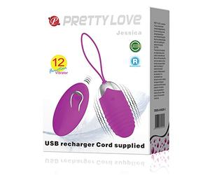 Pretty Love Œuf Vibrant Strié 12 Vitesses avec Télécommande USB