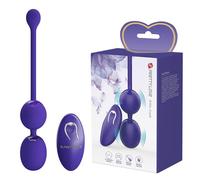Pretty Love Willie Boules de Kegel vibrantes avec télécommande Purple Ø 2,7 x 8,5 cm