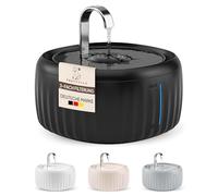 Pretty Paw Fontaine à Chat Silencieuse, sans BPA, avec Éclairage LED et Filtre à Charbon Actif, Capacité de 3L - Aqua Flow Pro (Noir)