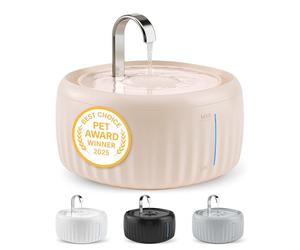 Pretty Paw Fontaine à Eau Chat 3L avec Filtration au Charbon Actif - Fontaine à Eau pour Chat Silencieuse avec Indicateur LED, Distributeur Eau Chat Intérieur - Aqua Flow