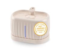Pretty Paw Fontaine à Eau pour Chat sans Fil 3L - Détecteur de Mouvement, Système Filtré Silencieux pour Hydratation Quotidienne - Pure Flow Max (Beige)