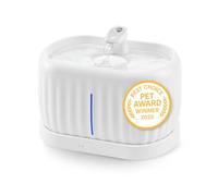 Pretty Paw Fontaine à Eau pour Chat sans Fil 3L - Détecteur de Mouvement, Système Filtré Silencieux pour Hydratation Quotidienne - Pure Flow Max (Blanc)