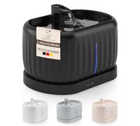 Pretty Paw Fontaine à Eau sans Fil pour Chat, avec Détecteur de Mouvement, Pompe à Induction, Batterie de 45 Jours, Filtre Intégré et Réservoir d'eau de 3L - Pure Flow Max (Noir)