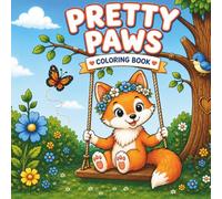 Pretty Paws: cute fox & garden coloring book