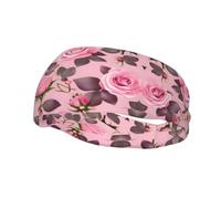 Pretty Pink Roses Bandeau de Sport pour Course Cyclisme Yoga Fitness