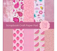 Pretty Pink Scrapbook Craft Paper Pad: Single Sided Paper for Scrapbooking, Crafting Projects, Card Making, Origami, Arts and Crafts Hobbies, Gifts, ... Watercolor, Shades Of Pink (15 Designs)