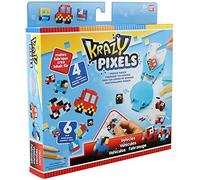 Pretty Pixels Bandai Krazy Pixels - Fabrique à gommes - Set de démarrage - Thème véhicules - Loisirs créatifs - 38552