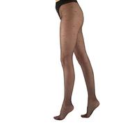 Pretty Polly Collants à imprimé cerise pour femme - Moulants à motif cerise transparent avec taille épaisse, taille unique, noir (mélange noir), Noir (mélange noir).
