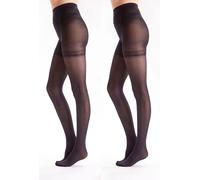 Pretty Polly Pretty Polly Black In Shape Opaque Bodyshaper 40 Denier Tights 2 Pack