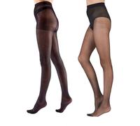 Pretty Polly Pretty Polly Soft Shimmer Opaque 10 Denier Gloss Black Tights 2 Pack