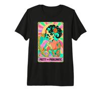 Pretty Problematic Tarot Squelette Pinup Floral Vanity T-Shirt Haut de Gamme