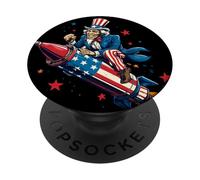 Pretty Rocket Sam avec feu d'artifice de Couleur américaine pour garçons et Filles PopSockets PopGrip Adhésif