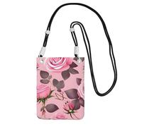 Pretty Roses Sac à bandoulière pour téléphone portable et femme - Étanche - Mini sac à main pour téléphone portable - Petit sac à bandoulière avec sangle réglable - Pochette de voyage pour téléphone