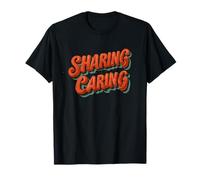 Pretty Sharing is Caring Graphic Speech T-Shirt