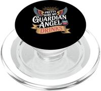 Pretty Sure My Guardian Angel Drinks Spirituel chaotique PopSockets PopGrip pour MagSafe