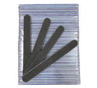 PrettyClaw | Lot de 50 limes ongles noires grain 100/100, centre bleu, lime meri noire double face pour ongles, lime ongles en acrylique