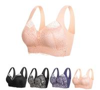 Prettyhealth Soutien-gorge de détoxification et de façonnage puissant en dentelle tourmaline détox sans fil, chair, XX-Large