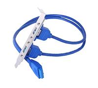 Prettyia Double 2 ports USB 3.0 femelle à l'arrière du panneau de support sur connecteur interne 20 broches 20 broches avec emplacement pour carte de crédit.