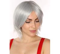 Prettyland Argent Gris Longueur Moyenne Zero Kiryu Seitenshi Cosplay Perruque pour Femme et Hommes avec Frange C484