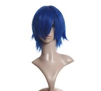 Prettyland Hemme Homme Perruque Courte Moyenne mi-longue coupe courte Bleu Degradée Manga Fée à Chaleur C936