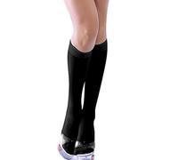 PrettyLoveHose Chaussettes Mi Bas Costume Ecoliere (Noir, Blanc, Rouge) (Noir)