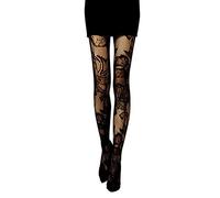 PrettyLoveHose Collant Résille à Motif Patchwork Fleuri