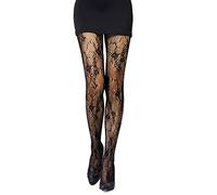 PrettyLoveHose Collant Résille Noir Sexy Floral Automne