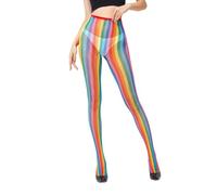 PrettyLoveHose Collants Résille Rainbow Multi colors Arc en ciel