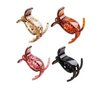 Prettyou 2.1 Middle Size X Style High Quality Plastic Resin Hair Claw Clip for Women, 4 Count by Prettyou