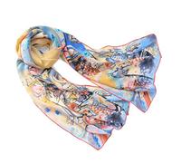 Prettystern 160cm Femme Écharpe Foulard en Soie D´art Tableau Peinture Wassily Kandinsky place Rouge à Moscou P814