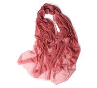 Prettystern Femme 100% cachemire pashmina plume anneau léger étole frangée faite de fils de cachemire 200 fils fin 16. brun-orange