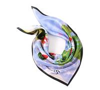 Prettystern Femme Bandana Echarpe Foulard Carré Petit en Pure Soie Impression D´art Claude Monet - Nénuphars