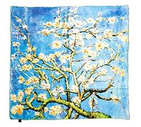 Prettystern P891 Femme 90cm étole carré Foulard Chale en Soie Tableau Imprimé D'art Amandier en fleurs
