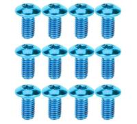 PRETYZOOM 1 Boîte Vis de Frein Vélo M5x10 en Acier Titane Bleu pour Disque | Fixation Rotor, Compatible Vtt et Vélos Anciens ou Récents, Résistance à Corrosion, Pose Simple