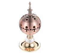 PRETYZOOM 1 bougeoir d'encens arabe en résine, brûleurs d'encens en résine, porte-encens bouddha, porte-encens en forme de bouddha, support de brûleur conique en métal