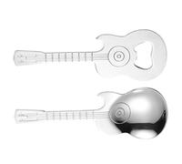PRETYZOOM 1 ensemble Cuillères à Café Multifonctionnelles Acier Inoxydable avec Ouvre Bouteille Magnétique et Magnet Frigo de Design Guitare pour et Amateurs de Musique