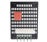 PRETYZOOM 1 Ensemble Étagère Murale Organisateur de Rangement Pegboard Kit de Crochets Suspendus Sans Perçage pour Cuisine Bureau Salle de Bain pour Organisation à Panneau Bleu Boîte