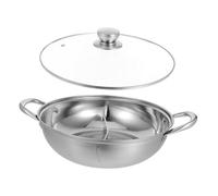 PRETYZOOM 1 Ensemble Fondue de canard mandarin boire ustensiles de cuisine Pot à fondue chinoise Pot à fondue réutilisable marmite à la chinoise marmite de cuisine en inox Un verre Silver