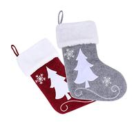 PRETYZOOM 1 Jeu Chaussettes De Noël Articles De Noël Décorations De Noël Tricotées pour La Veille De Noël pour Bébés Pieds D'Intérieur De Noël Vintage De Noël Créatif 2 pièces