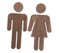 PRETYZOOM 1 Paire Plaque de Humoristique pour Hommes Femmes Décoration Murale de Salle de Bain de Salle de Bain pour Intérieur Extérieur Décoratif Fonctionnel