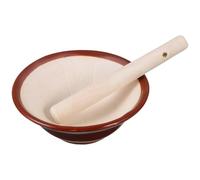 PRETYZOOM 1 PC Bol De Broyage Mortier et Pilon Mortier Pour Assaisonnement Moulin Mélangeur Broyage Pour Bouillie Bol Manuel Mortier Moulin à Poivre Céramique Brun