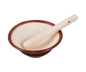 PRETYZOOM 1 PC Bol De Broyage Mortier et Pilon Mortier Pour Assaisonnement Moulin Mélangeur Broyage Pour Bouillie Bol Manuel Mortier Moulin à Poivre Céramique Brun