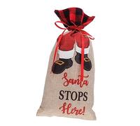 PRETYZOOM 1 Pc Ensemble De Bouteilles De Vin De Noël Friandises pour Bas De Noël De Bouteille De Vin Couvercle De Bouteille De Vin Décor De La Nativité Faire La Fête Tasses à Vin Lin